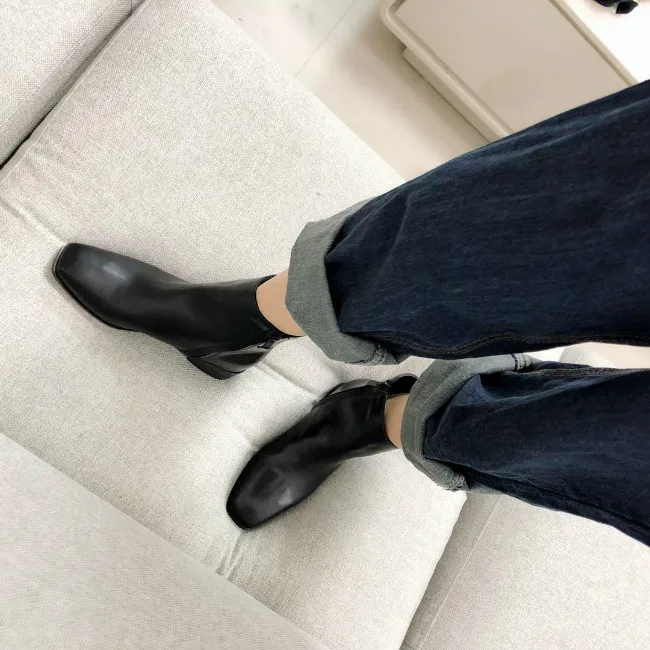 MONMOIRA/женские ботильоны на среднем каблуке; теплые зимние ботинки на искусственном меху; женские Ботинки martin в стиле ретро на квадратном каблуке; женская обувь; SWE0657