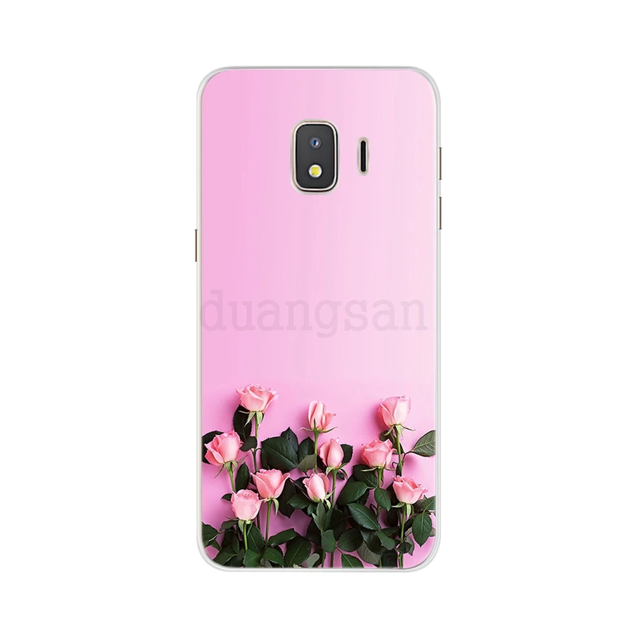 Крутой милый чехол для Samsung Galaxy j2 Core 2018 силиконовый мягкий с животными и цветами