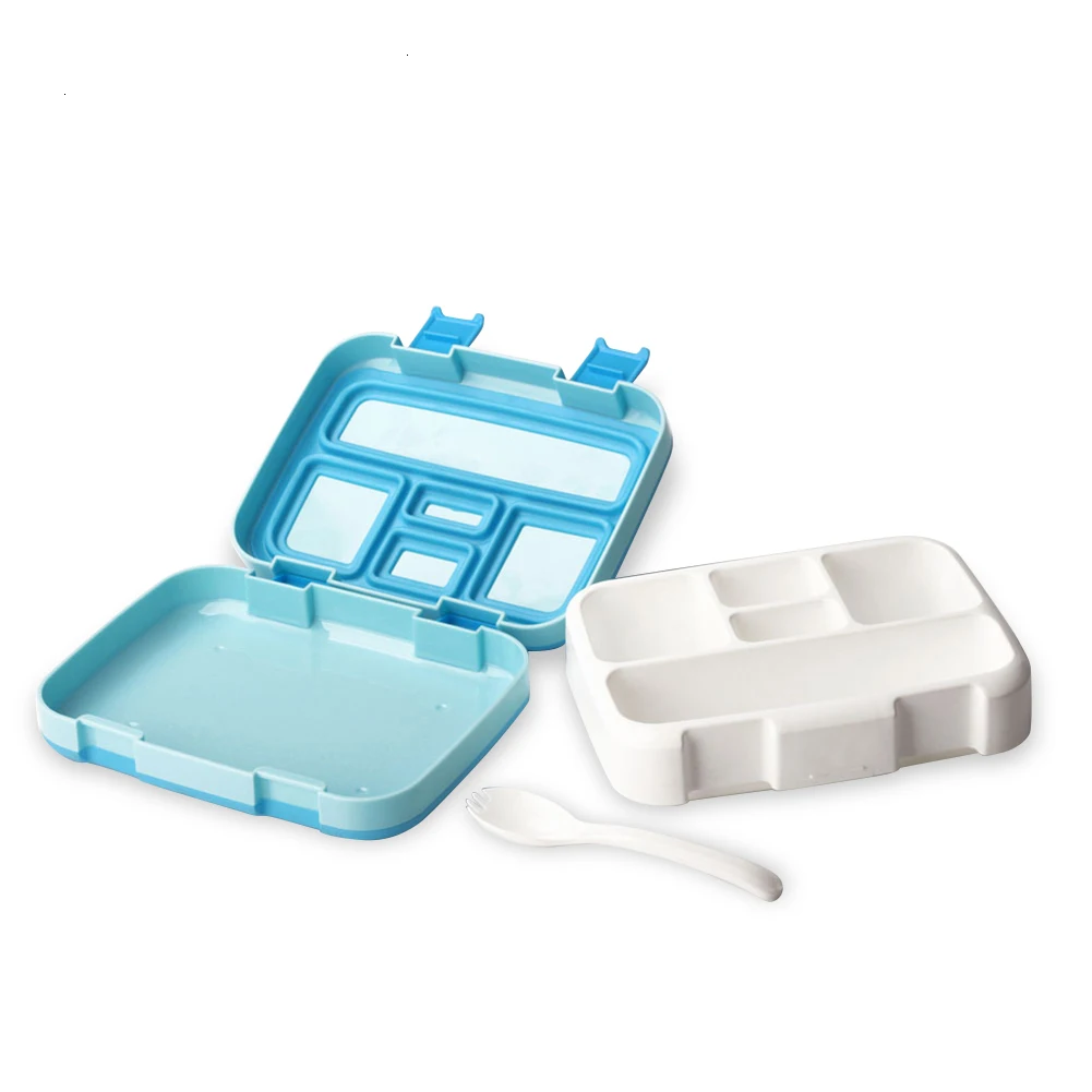 5 сетки отсек BPA Бесплатный Ланч-бокс для детей Microwavable мультфильм Bento коробка Герметичный пищевой контейнер ланчбокс для пикника B4