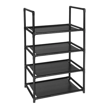

4-Tiers Shoe Rack Shoe Tower Shelf Storage Organizer Stand Cabinet or Entryway Easy To Assemble No Tools Required Promotion