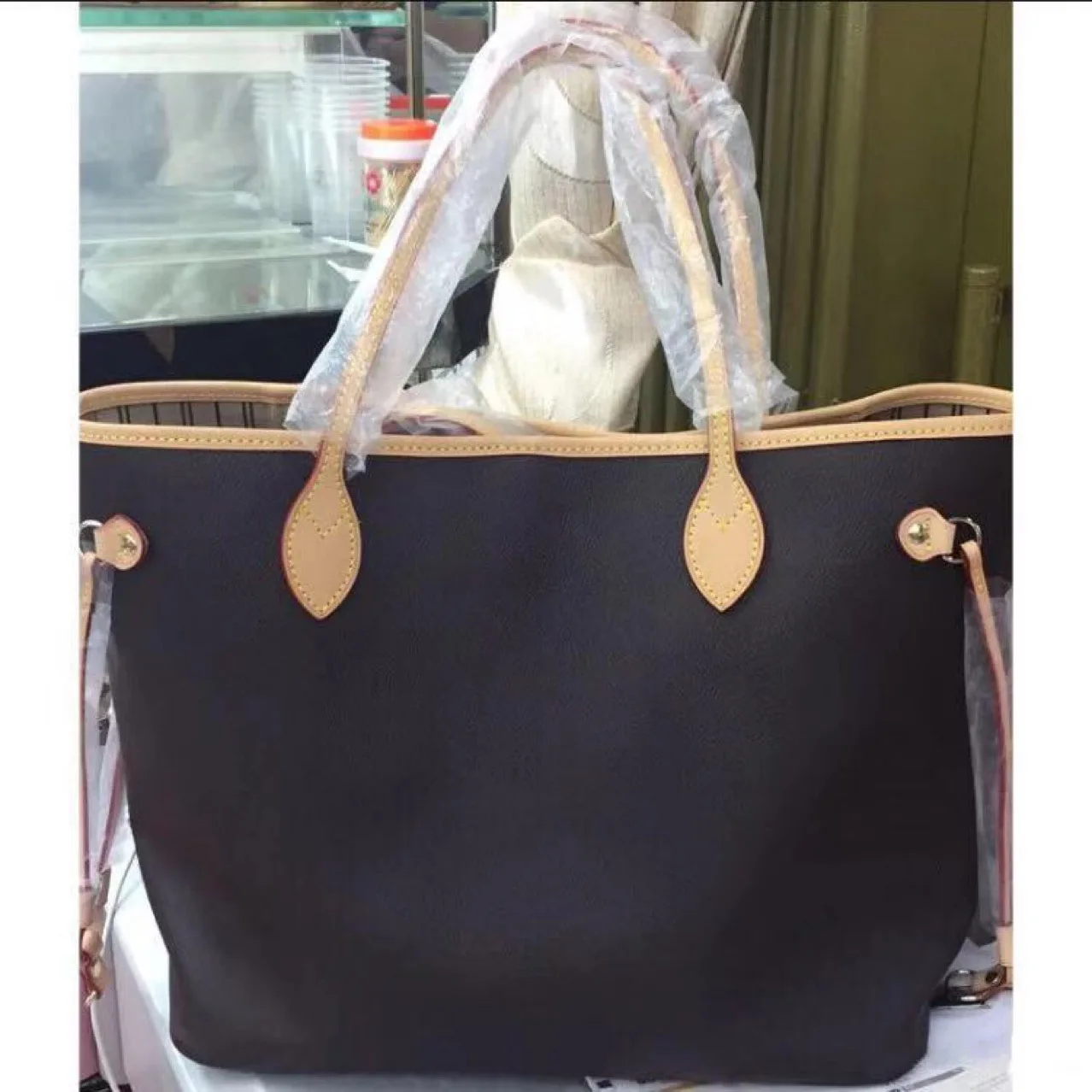 Классический узор новая женская сумка через плечо Европейская и американская мода сумки для покупок с логотипом 32 см сумки-шопперы для женщин