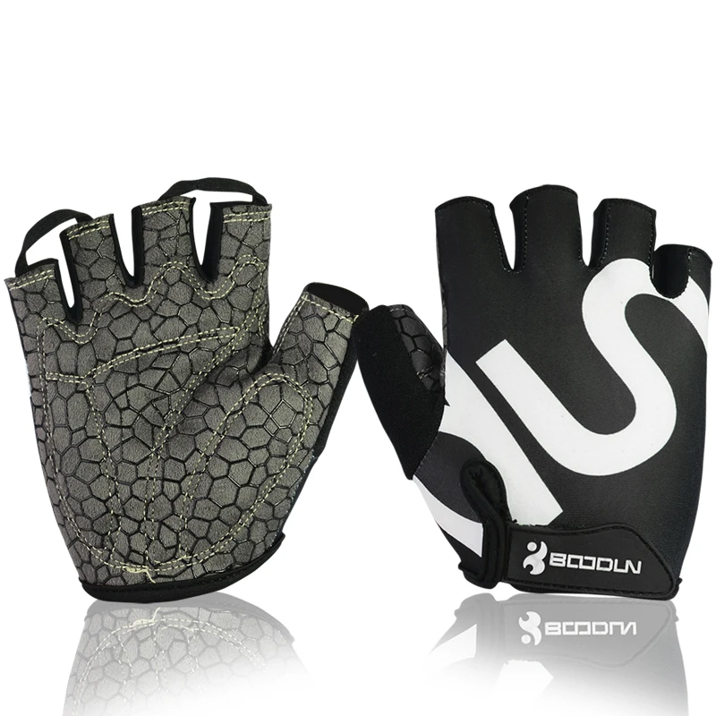 Boodun Cycling Gloves Fitness Gym Reflective Half Finger Men Women Microfiber Motorcycle MTB Road Bike | Спорт и развлечения