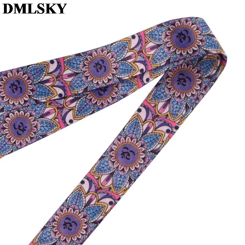 DMLSKY женский йога шнурок для ключей креативные ремешки для ключей значок ID Мобильный телефон Веревка шеи ремешки подарки M3820