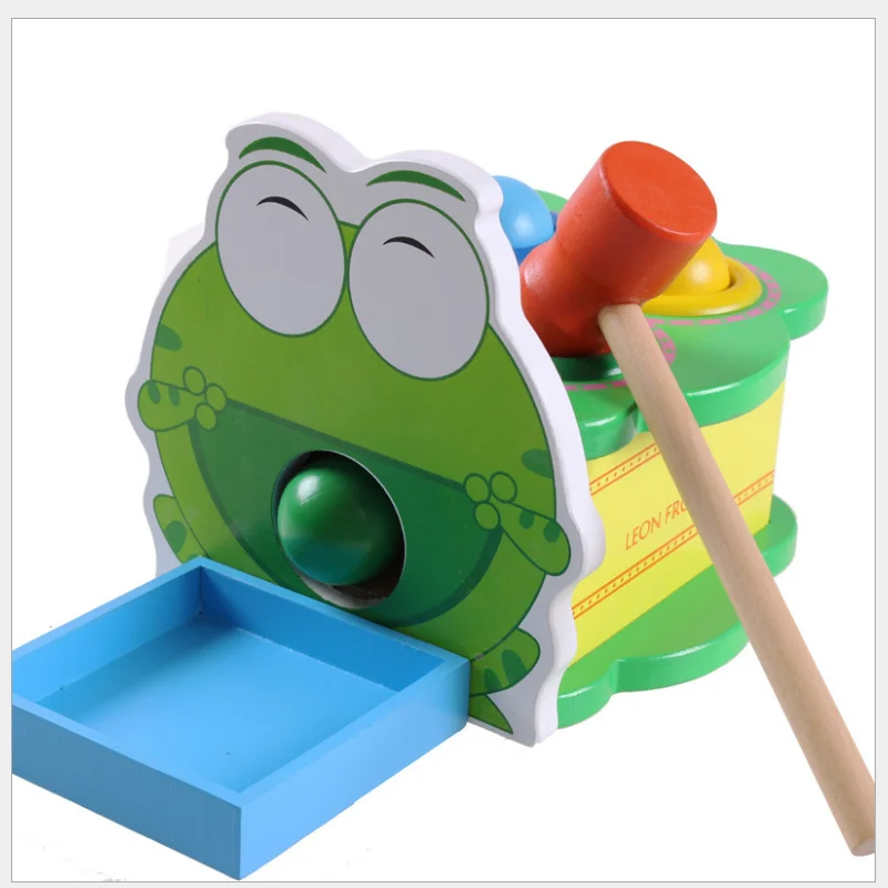 Деревянные игрушки лягушки Mung Bean настольная игрушка Монтессори для раннего
