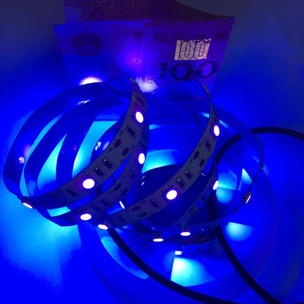 50 см 1 м 5 2 USB светодиодсветодиодный УФ-лента лампа 5050 SMD 30 светодиодов s/m DC В