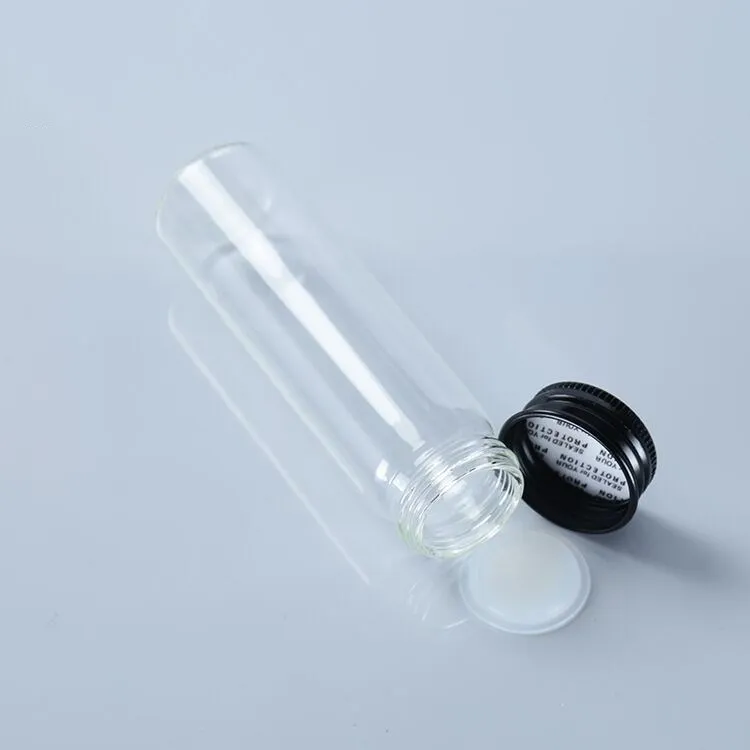 10pcs 15-110ml Small Glass Bottle With Cap Kitchen Glass Canister Snack Sugar Storage Container Jar Bottle Kitchen Accessories 6