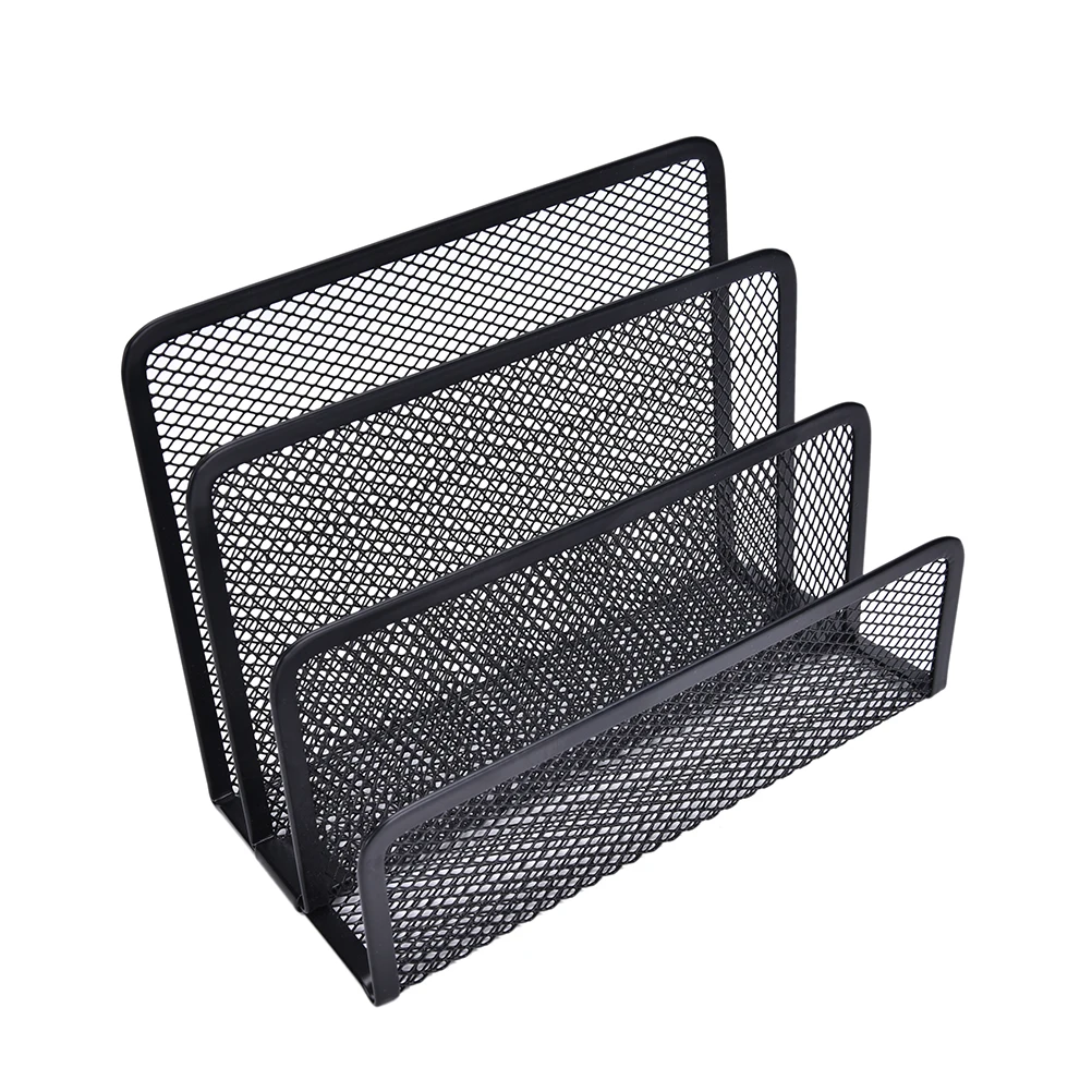 Mesh Desk Organizer File Storage Folder Holder Rack Metal Paper Tray Office