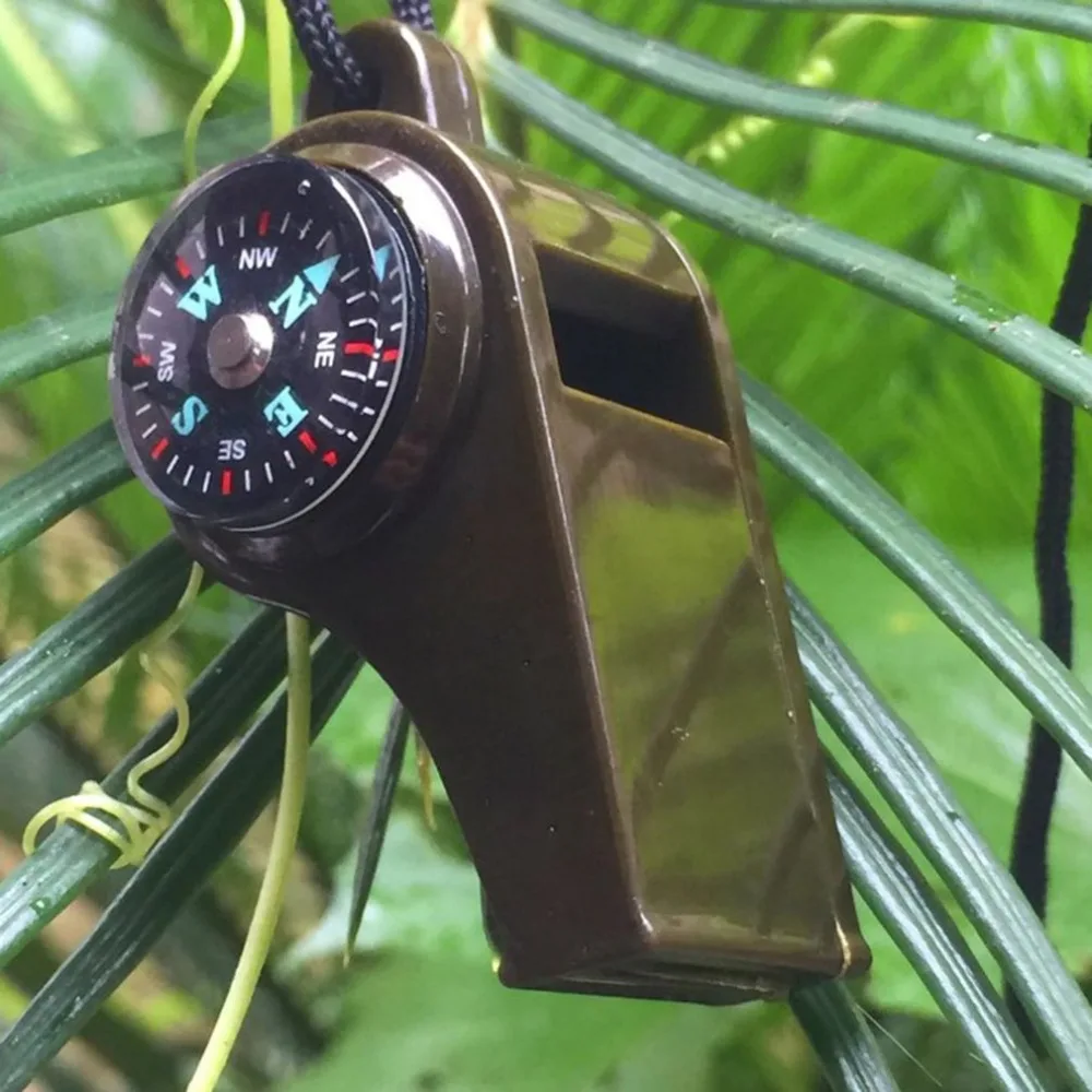 Practical Outdoors Three-in-one Whistle Lifeguard Whistle With Guide And Temperature Emergency Whistle