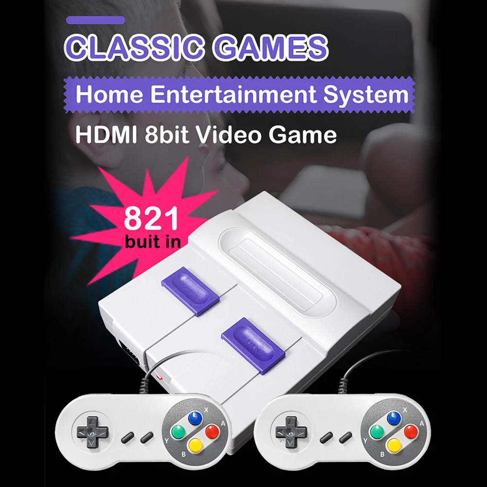 4K TV Video Game Console Built-in 821/660 Games 8-Bit Handheld Mini Player Dual Gamepad HDMI-compatible Output | Электроника