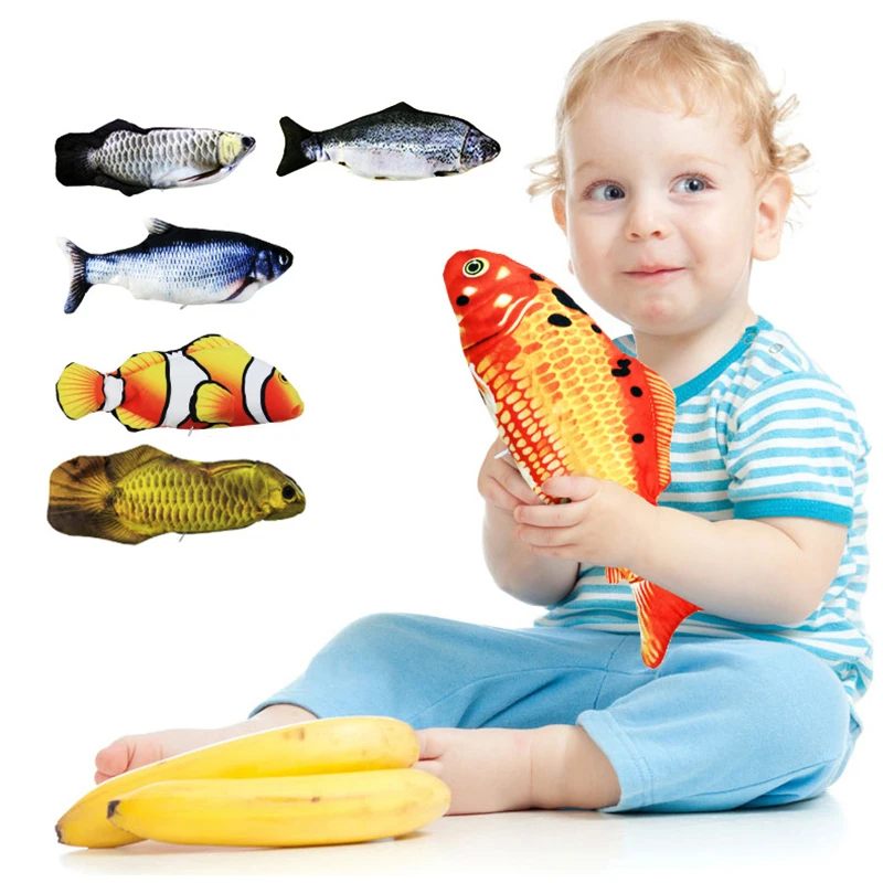 

Hot Sale Simulation Plush Catnip Fish Toy for Cat Playing Training Tool And Pets Mint Fish Chew Toys For Cat Interactive Gift