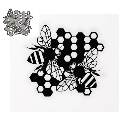 Металлическая высечка в форме пчелы для скрапбукинга | Дом и сад