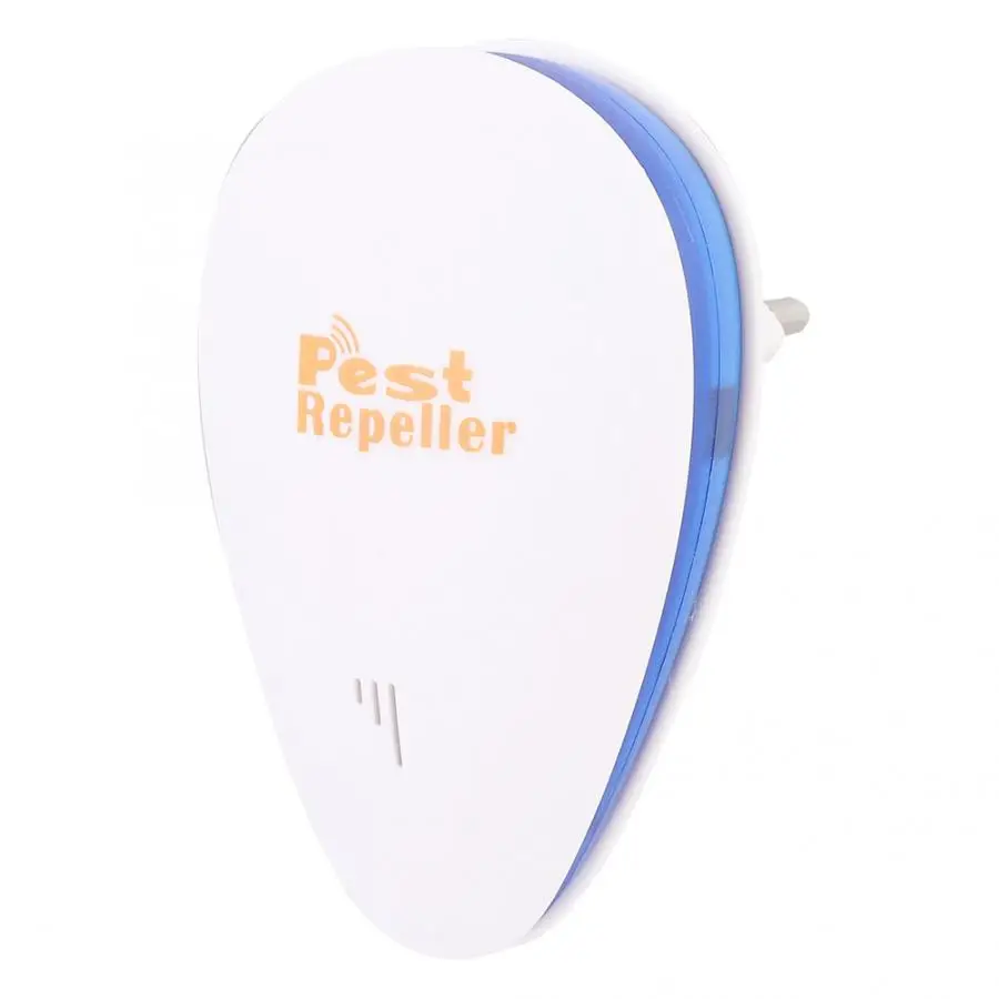 ABS White Electronic Ultrasonic Insect Mouse Mosquito Cockroach Repeller for Home Living Room Ultrasonic Mosquito Repeller