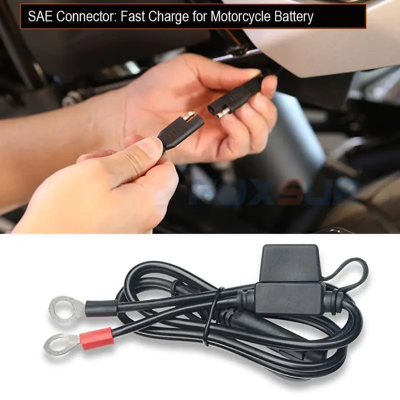12V Motorcycle Battery Charger Terminal To SAE Quick Disconnect Cable Motorcycle Battery Output Connector motorcycle battery terminal screws
