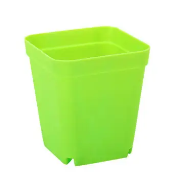 

15pcs Flowerpots Plastic Plant Flower Pot Home Office Planter Colorful With Tray