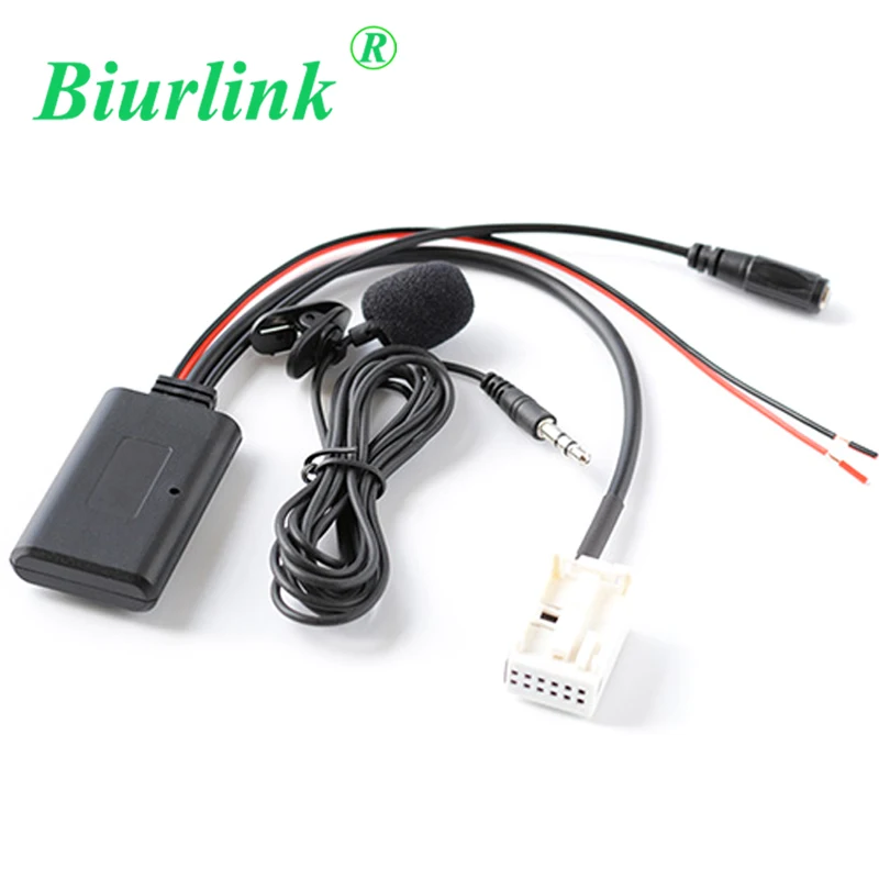 Biurlink 12Pin AUX в автомобиль радио медиа Bluetooth микрофон аудио вход Адаптер для Volkswagen