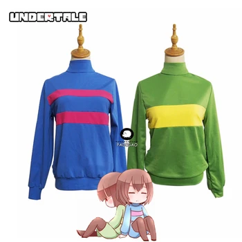 

Game Undertale Chara Frisk Cosplay Costume Halloween Unisex Sweatshirts+Pants Casual Pullover Long Sleeve Coat Custom Made