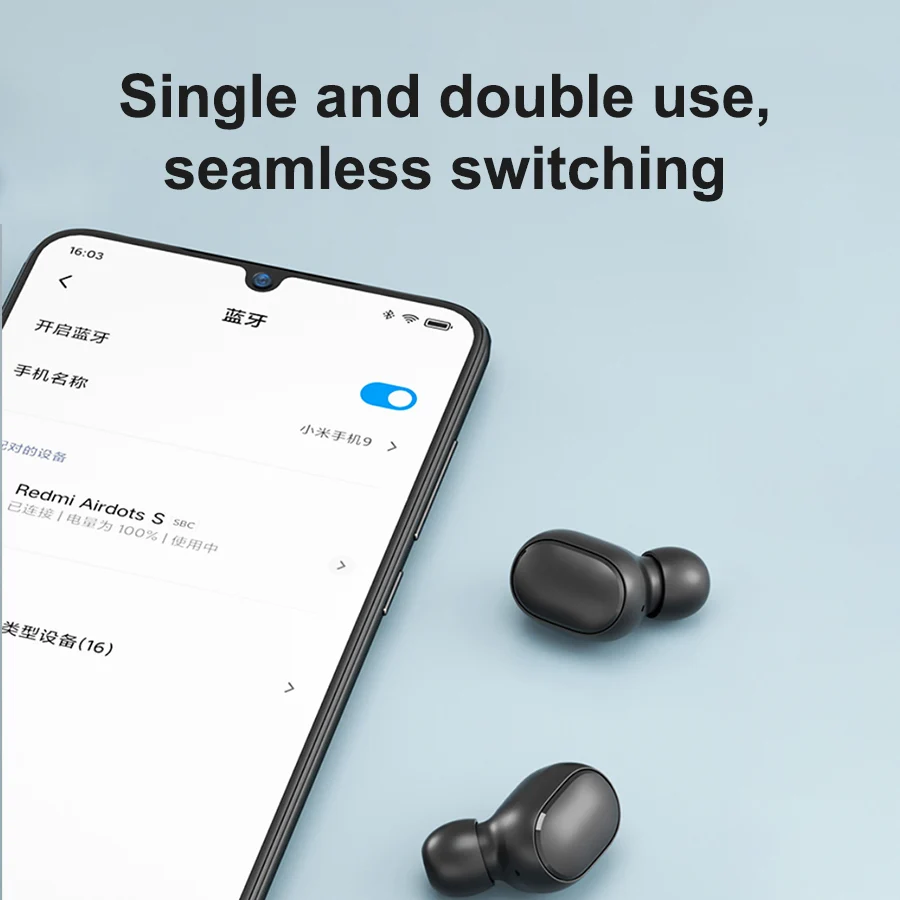 6 Pcs Xiaomi Redmi AirDots 2 Wireless Earphone TWS