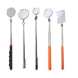 Vehicle Telescopic Inspection Mirror Portable Round Square 360 Degree Rotating Inspection Mirror 50MM Metal Framed Inspection