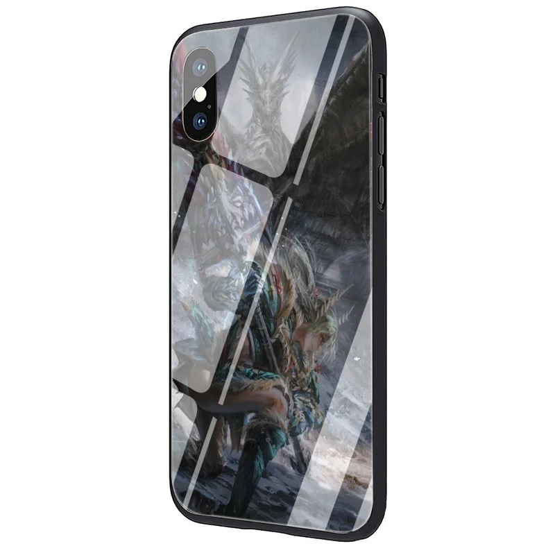 G2 Чехол для телефона EWAU Monster Hunter из закаленного стекла для iPhone 5 5S SE 6 6s 7 8 Plus X XR XS 11 pro Max - Цвет: G2