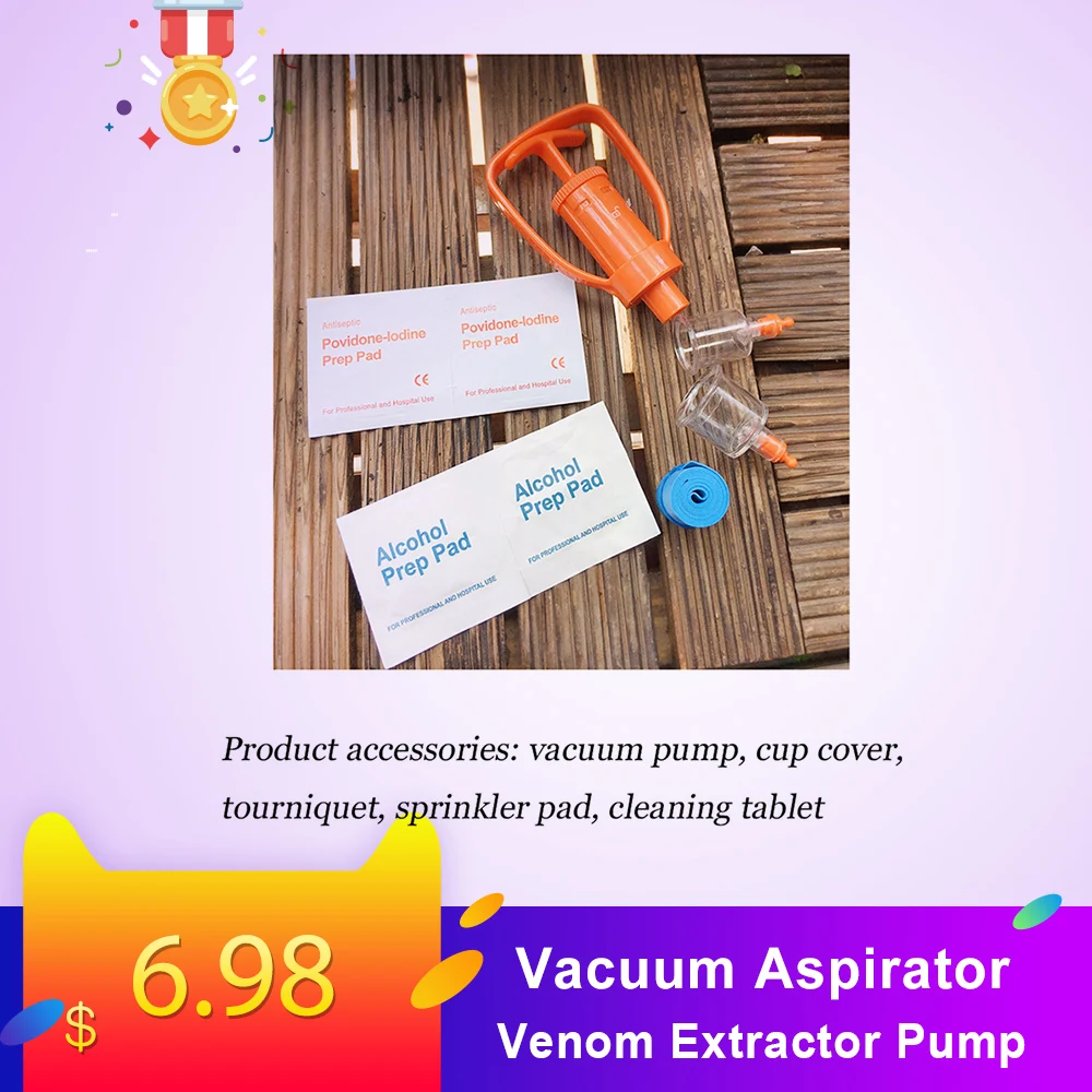 

Venom Extractor Pump Poison Remover Sets Vacuum Aspirator First Aid Kits Emergency Snake Bite Survival Equipment Tools