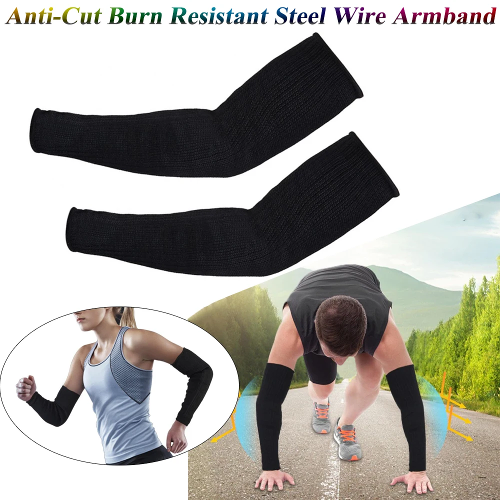 Arm Protection Sleeve Anti Cut Burn Resistant Steel Wire Armband Level