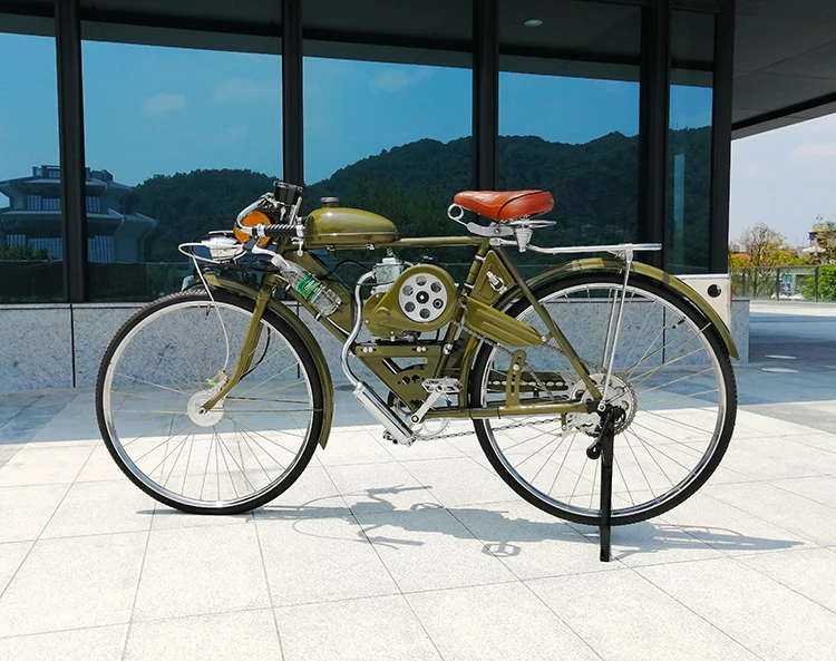 Bicicleta de combustible de de dos tiempos, 28 pulgadas, Retro, verde militar, accesorios bicicleta - AliExpress Deportes y entretenimiento