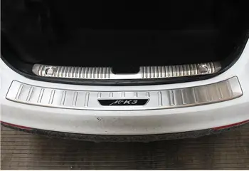 

Application only for 12-19 Kia K3 rear guard plate K3 refitted stainless steel backup box decorative bar threshold protection
