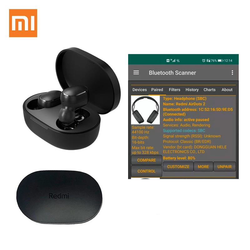 Peças por Atacado Fone de Ouvido Fones com Microfone Xiaomi Redmi Airdots Tws Bluetooth Estéreo Baixo s 5.0 Hands Earbud 10 2 - Image 6