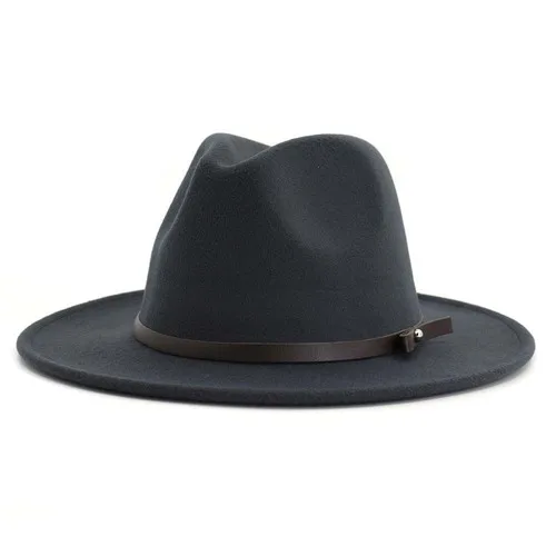 DarkGray H7567 Женская Бейсболка с меховым помпоном осенне-зимняя британская ретро модная шерстяная фетровая джаз шляпа Женская Мужская простая церковная вечерние кепки s - Цвет: DarkGray