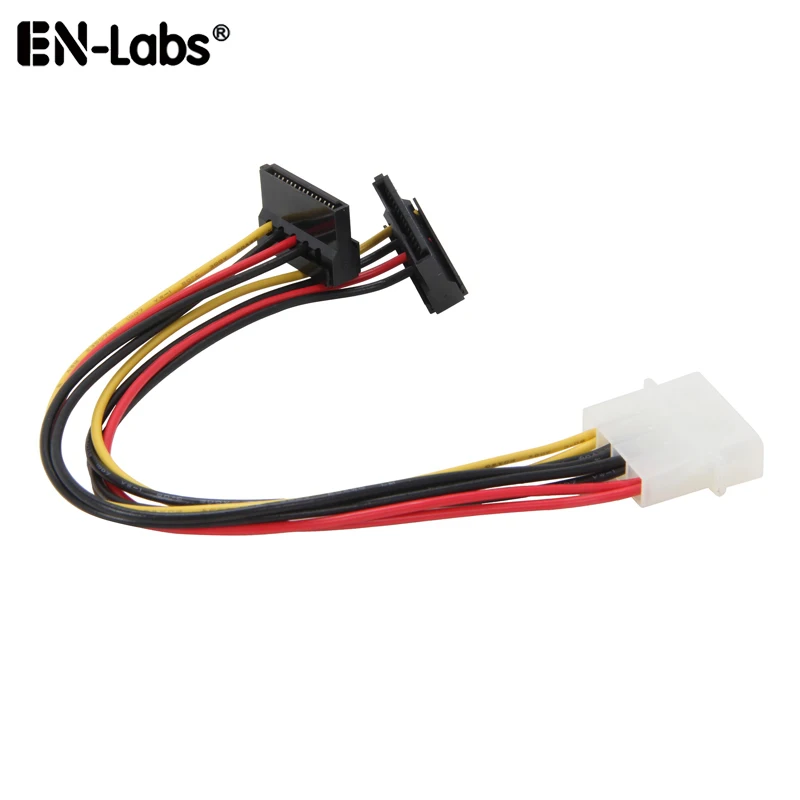 Адаптер питания Molex SATA сплиттер разъема 4 pin 2 IDE контактный 90 градусов для жесткого
