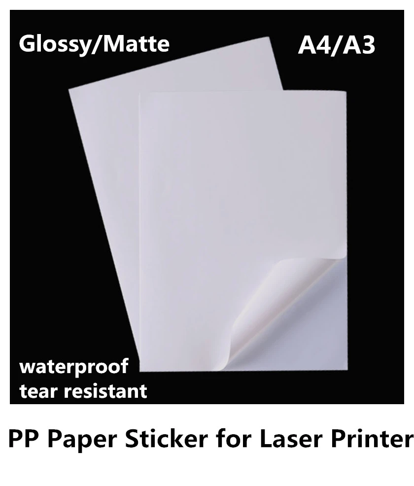 Huiswerk maken Alfabet Blokkeren A4/A3 size 50mic zelfklevend papier sticker pp synthetisch A4 voor laser  printer|Fotopapier| - AliExpress