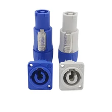 Conector macho de 3 pinos na3fca nat3fcb, plug azul (entrada) + saída branca (saída) conector de tomada + tomada fêmea 20a 250v ac, conector de led alto-falante