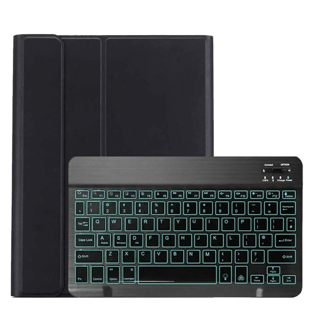 Wireless Backlight Keyboard Cover For iPad 10.2 inch Case PU Leather Flip Stand Cover For iPad 7th Gen A2197 Magnetic Case