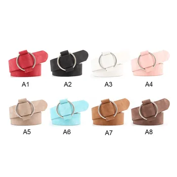 

Women Waist Belt Round Buckle Belts Without Pin Leisure Strap Belt for Jeans