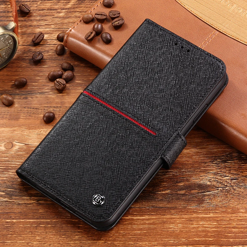 Роскошный оригинальный брендовый флип-чехол GEBEI из натуральной кожи с бумажником