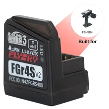 Receptor bidirecional pwm/ppm/ibus para flysky nb4 rc transmissor receptor afhds 3 do receptor de flysky fgr4s v2 embutido