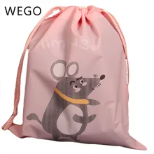 Шнурок, жгут, карман, мультфильм, водонепроницаемый, животное, милый узор, детская спортивная сумка, игрушка, сумка, плоский тип