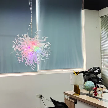

GIRBAN Modern Led Office chandeliers Hanging Light Fixtures Colorful Chandeliers for Bedroom Living Room Kitchen Home Decoration