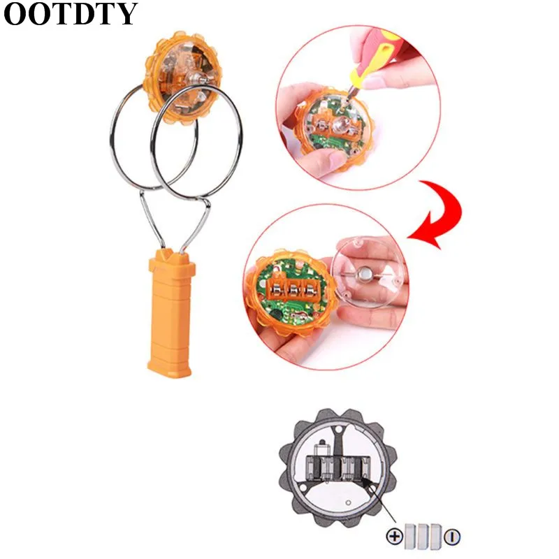 Kids LED Light Magnetic Gyro Wheel Hand Spinner Magic Spinning Toy Children Gift