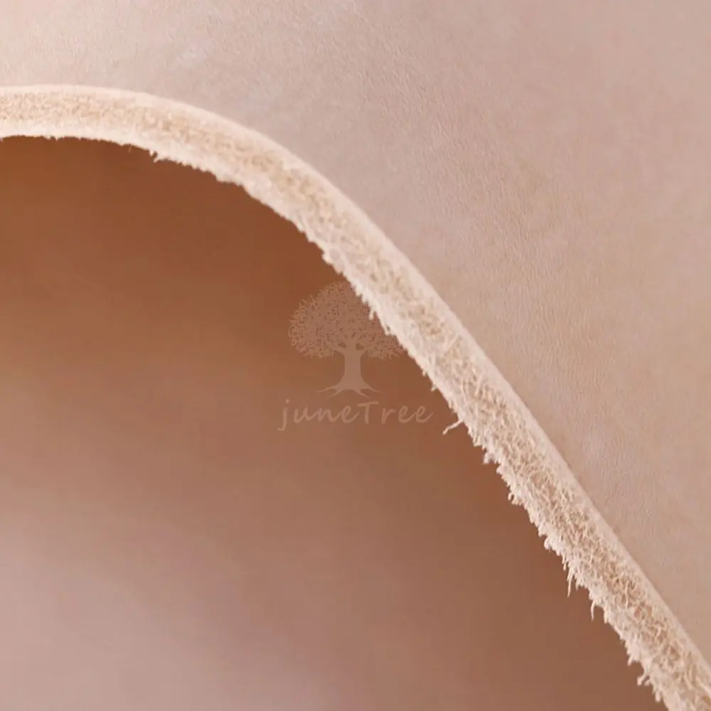 JuneTree Naturel peau de Vache épais véritable cuir de tannage végétal en cuir 3.5 à 4.0mm carré pièce formes 4 tailles peuvent choisir ► Photo 2/6