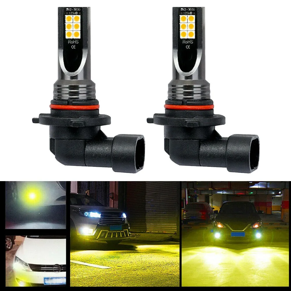 

2x 9006 HB4 DC 9-32V 108W LED Foglight Bulbs 3000K 20000LM Super Bright Golden Yellow Fog Lamps 360° 3030-LED Bead Plug And Play