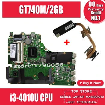 شراءل For Asus X750JN X750JB X750J A750J K750J اللوحة الأم الكمبيوتر المحمول Mianboard I3-4010U وحدة المعالجة المركزية GT740M/2 GB الحرة المبرد
