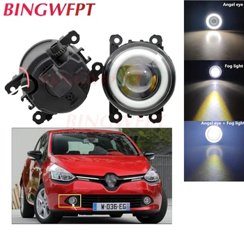 

2x Car Accessories LED Fog Light Angel Eye with Glass len For Renault Clio IV 2012-2016 For Renault SCENIC 2 2003-2015