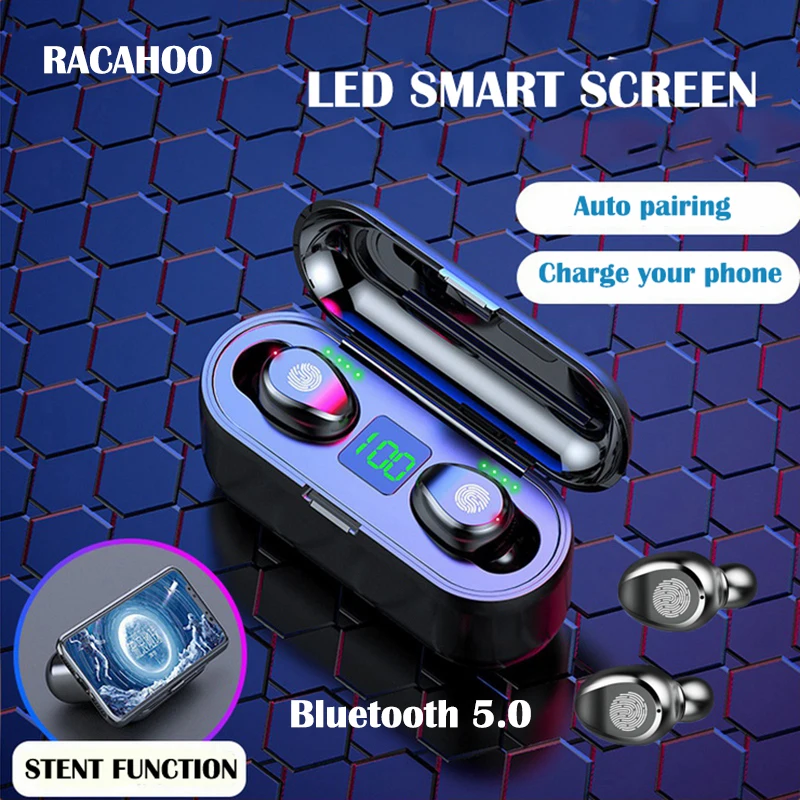 

TWS 5.0 Bluetooth Earphone Wireless Earphones Stereo Sport Earbuds headset LED Display Waterproof For Xiaomi iphone