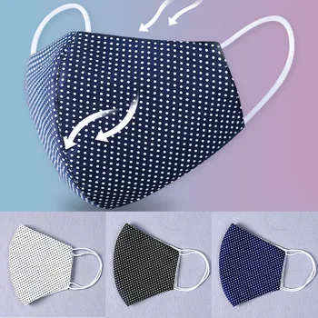 

1PC Mouth Face Mask Dot Print Mouth Mask Reusable washable Mouth-Muffle windproof Spring Women Men Cotton Mouth Masks