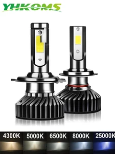 Автомобисветильник Противотуманные фары YHKOMS, 80 Вт, 4300 лм, H4, H7, H1 светодиодный H8, H9, H11, 5000K, 6500K, 8000K, 25000K, K, 80 Вт, лм, светодиодный