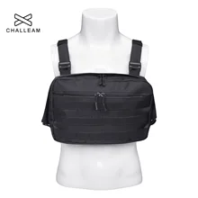 Черная Мужская нагрудная сумка, регулируемая тактическая сумка в стиле хип-хоп, уличная сумка, высокопрочная оксфордская Функциональная сумка Kanye West, поясная сумка 181