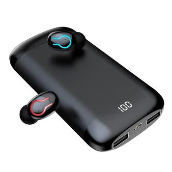

Wireless stereo Earphone HIFI HD Bluetooth 5.0 Sports Waterproof Headset With Dual Mic and 6000mAh Battery Charge Case