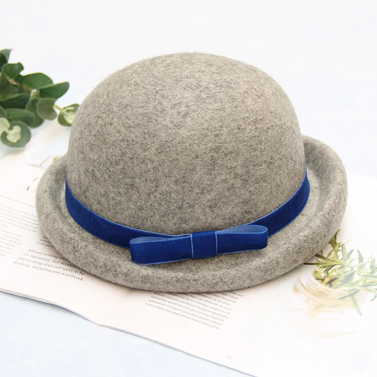 Элегантные однотонные шерстяные фетровые шляпы с плоским верхом и ...