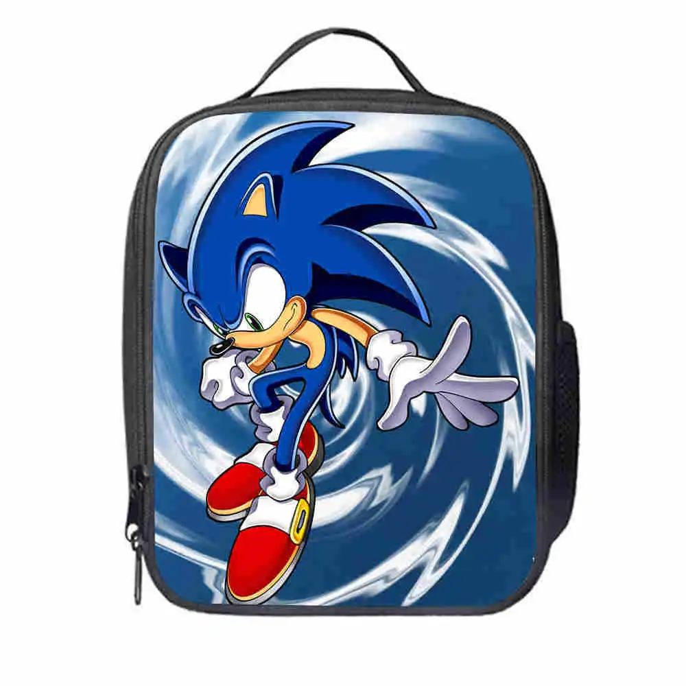 photo color Марио Bros Sonic Boom Hedgehogs сумка-холодильник для девочек с героями мультфильмов портативные термо-пищевые сумки для пикника для школьников для мальчиков Ланч-бокс - Цвет: photo color